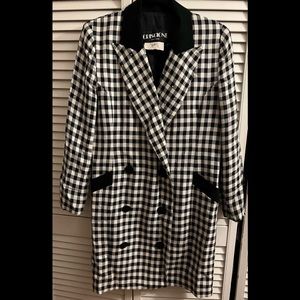 Vintage Criscione for CACHE long BLAZER/DRESS with Velvet trim